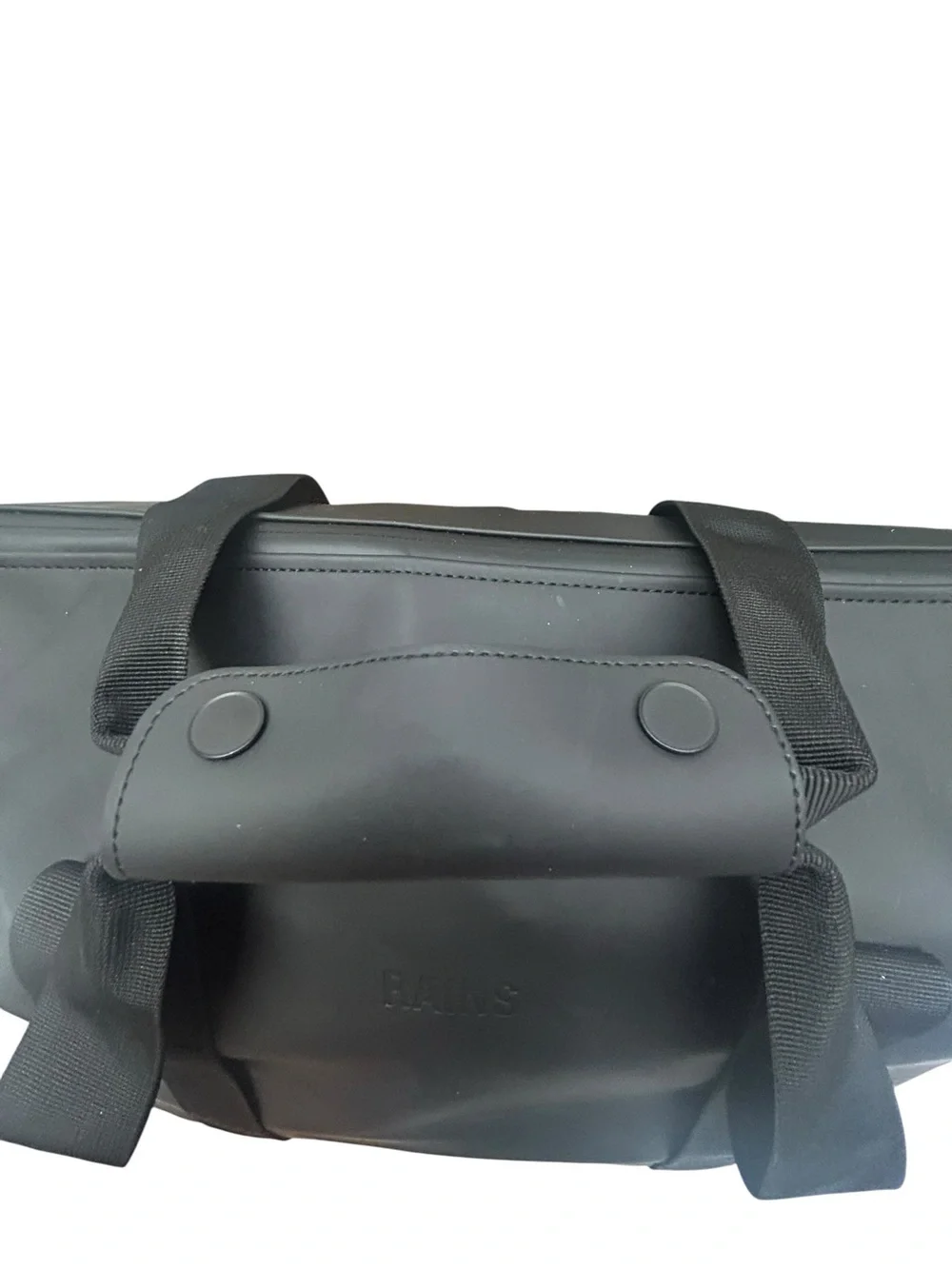 Rains Twitch Black Water-Resistant Weekender Duffel Bag